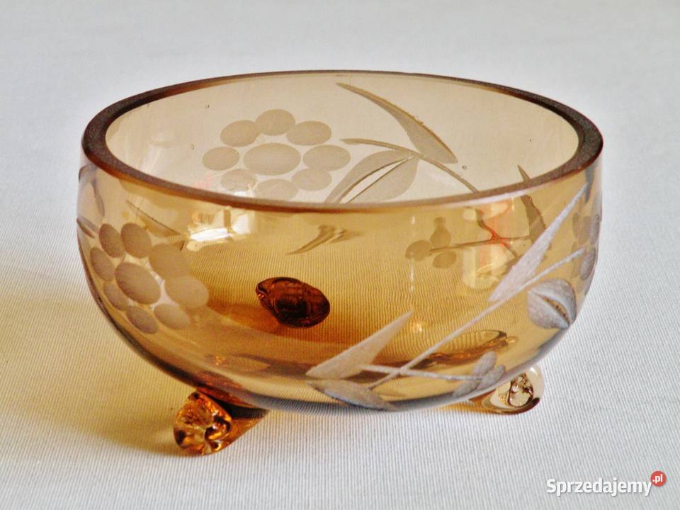 Czarka kryształowa ze szlifem ręcznym z lat 70ch Bydgoszcz