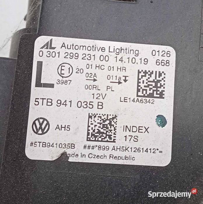 VW Touran 5T Full Led reflektor lampa lewy przód