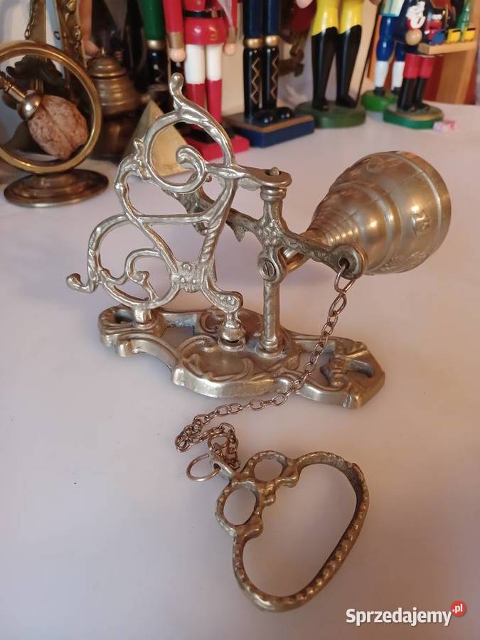 Dzwonek z motywem myśliwskim Mosiądz