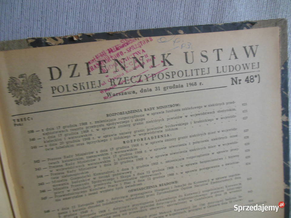 Dziennik ustaw 1966 i 1968 Kielce sprzedam