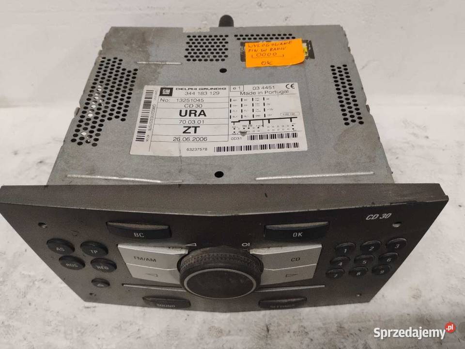 RADIO CD OPEL ASTRA H 13251045 wielkopolskie