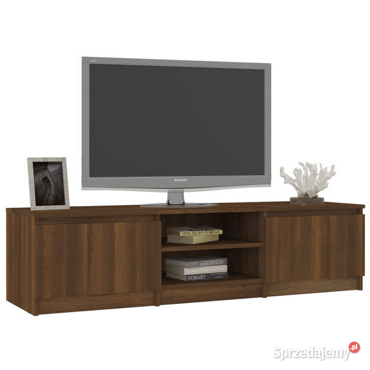Szafka pod TV brązowy dąb 140x40x355 WM815359 Meble sprzedam