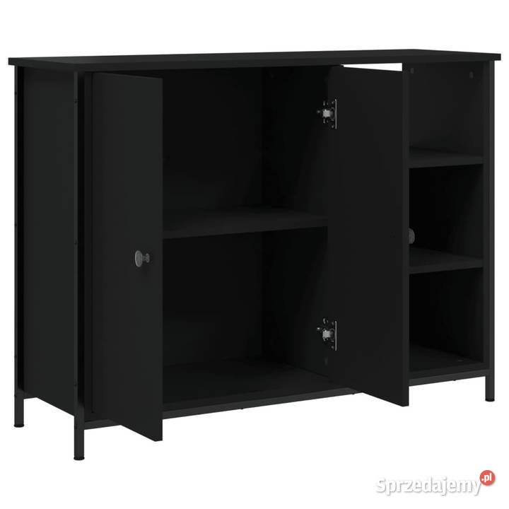Komoda czarna 100x33x75 materiał drewnopochodny