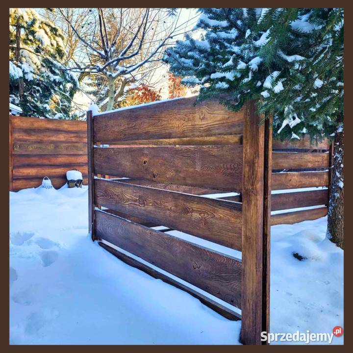 Ogrodzenie z betonu betonowe drewno imitacja sprzedam