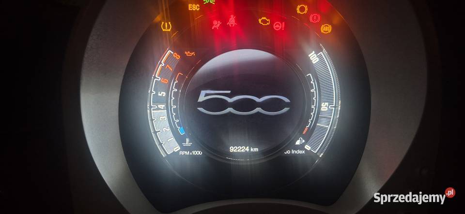 Licznik TFT zegary Fiat 500 Rok produkcji 2015 Wyposażenie wnętrza