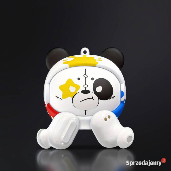 Sportowe słuchawki bezprzewodowe z etui panda i Mrągowo