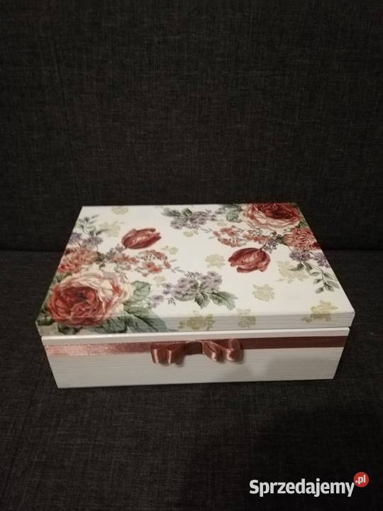 Szkatułka elegancka kwiaty handmade Kędzierzyn-Koźle