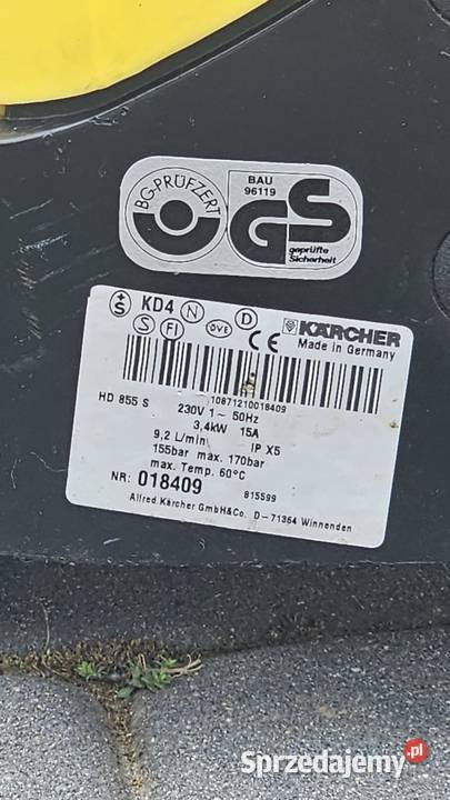 Karcher HD 855 S Profesjonalny Świeżo dużym Krosno sprzedam