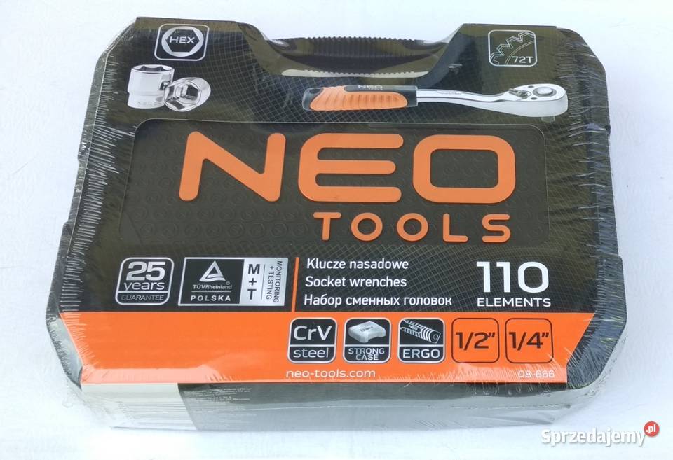 Zestaw kluczy Neo 110 elementów nowy gwarancja lubelskie