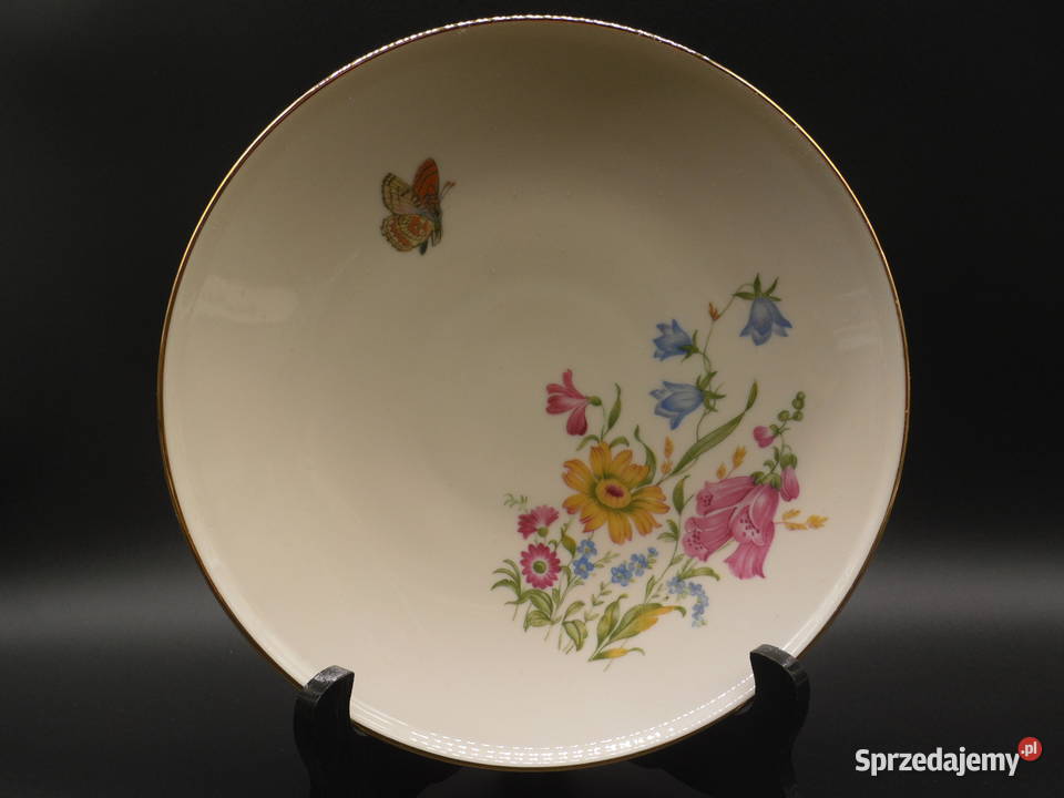 Porcelanowa patera Frstenberg z motywem kwiatów
