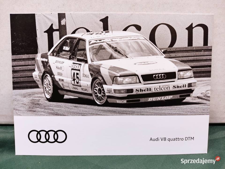 Pocztówka widokówka Audi V8 quattro DTM Pocztówki i karty telefoniczne Głuchołazy sprzedam