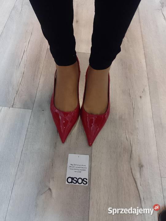 41 ASOS Design Czerwone czółenka z odkrytą piętą czerwony Kraków