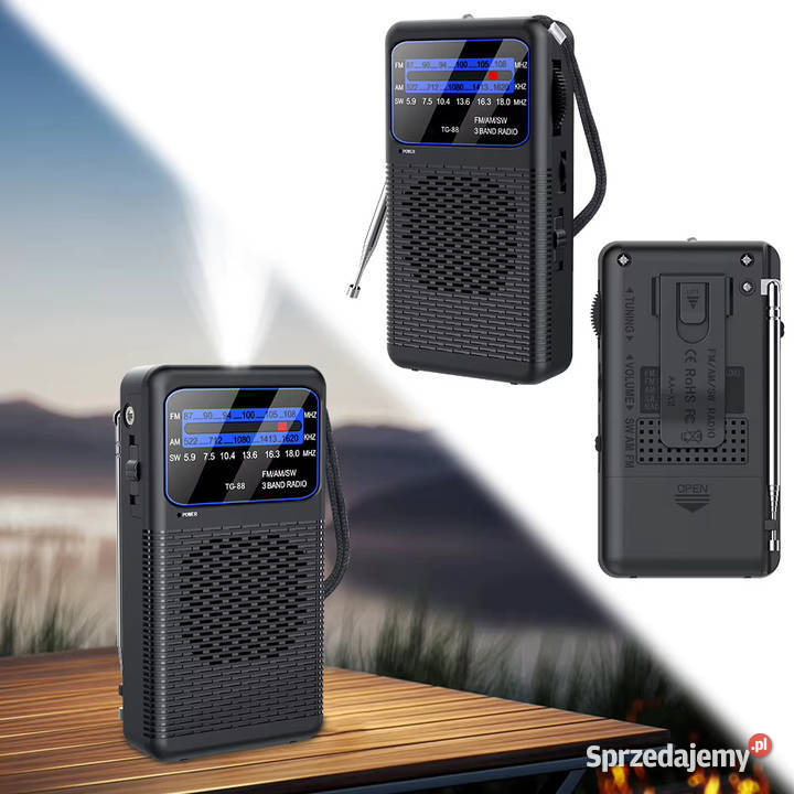 Radio globalne kryzysowe FM MW SW z latarką LED Pozostałe Warszawa