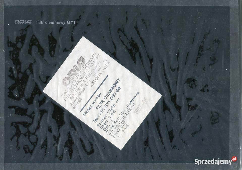 Filtry do fotograficznych lamp ciemniowych 13x18 Akcesoria Olsztyn