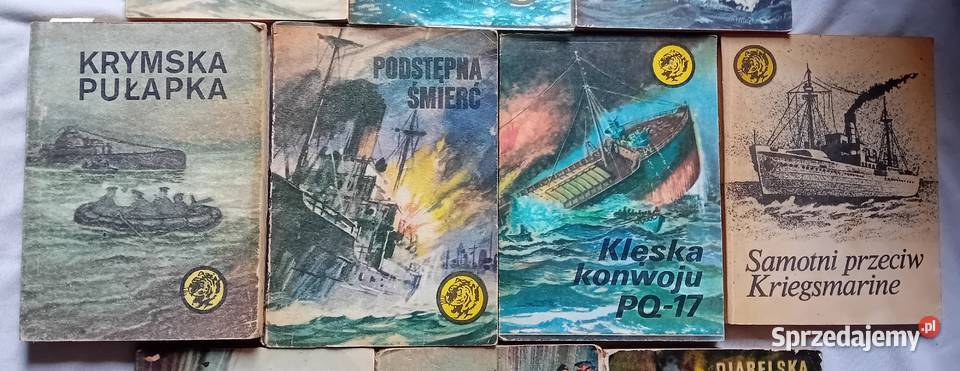 Zestaw 10 ksiażeczek z serii Żółty Tygrys z lat Koźminek