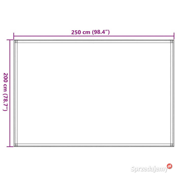 Wykładzina do namiotu 250 x 200 czarna WM310779 Pozostałe sprzedam