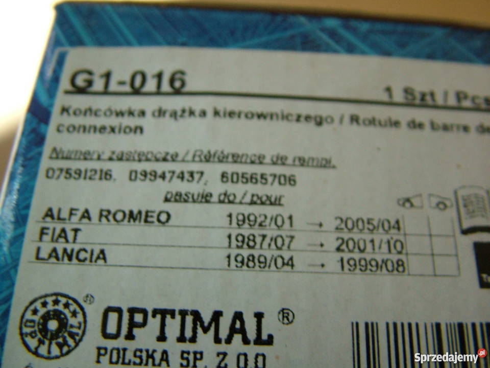 Fiat Brava Brawo Marea Końcówki drążków osobowe wielkopolskie Turek