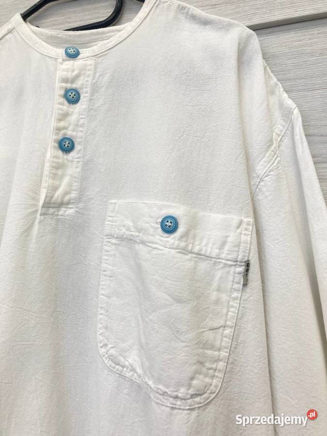 Nowa biała bawełniana męska koszula Buggle Boy Nisko