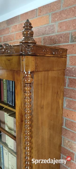 Piękna biblioteka witryna biedermeier antyk Łagów