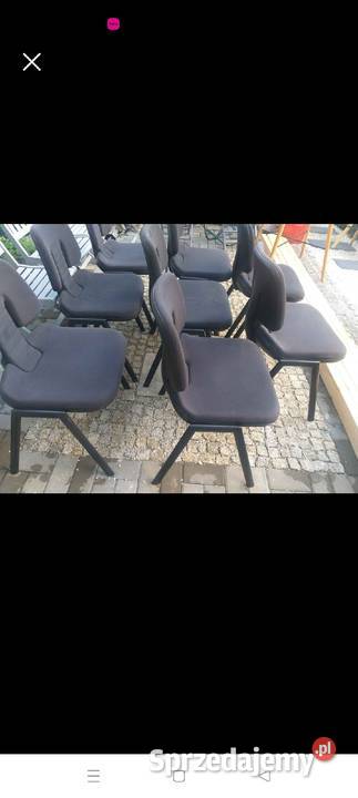 Osiem szwajcarskich dizajnerskich krzeseł firmy wielkopolskie Kępno