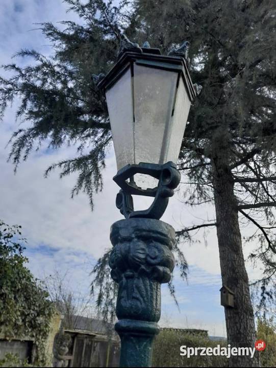 Żeliwna stara pałacowa parkowa lampa latarnia dolnośląskie sprzedam