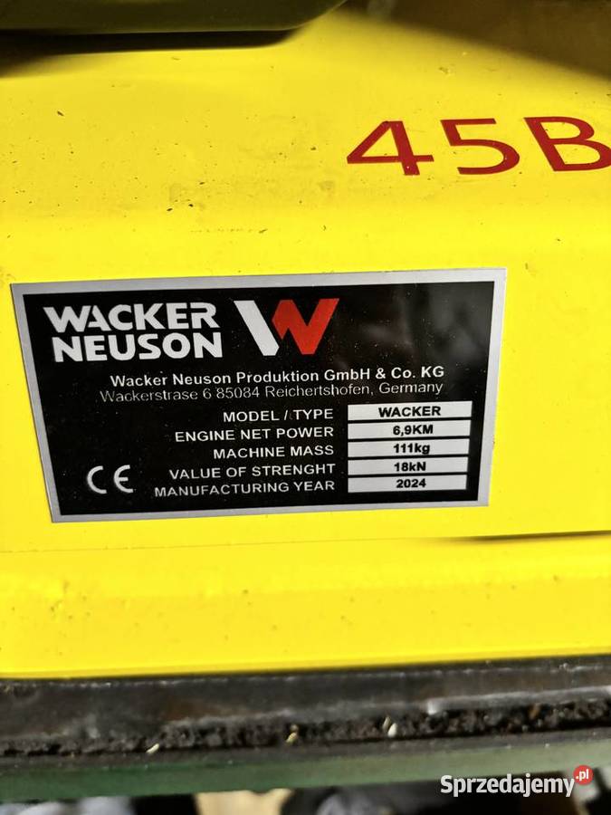 Zagęszczarka Wackerem neuson mazowieckie Warszawa