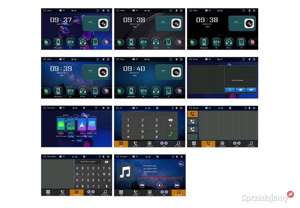 TABLET EKRAN CARPLAY ANDROID AUTO MONITOR Części i akcesoria motocyklowe Sosnowiec