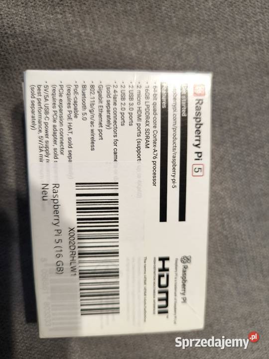 Rapsberry Pi 5 16GB RAM Nagłowice