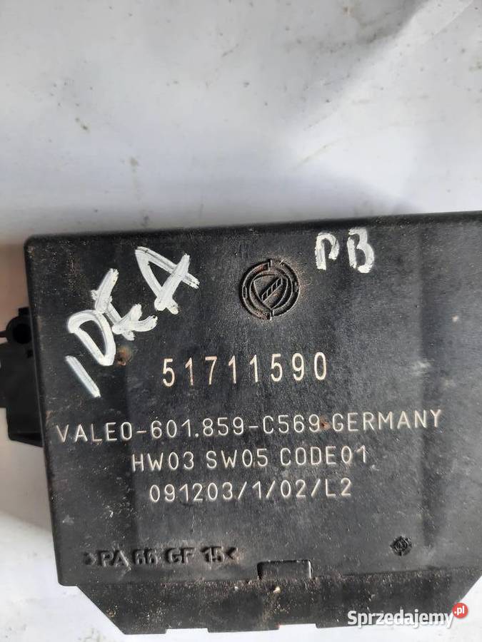 FIAT IDEA MODUŁ STEROWNIK PARKTRONIC COFANIA Czujniki i kamery cofania Ksawerów