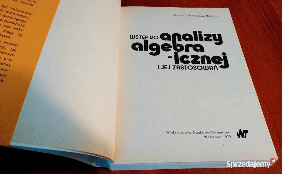 Wstęp do analizy algebraicznej i jej zastosowań miękka z obwolutą pomorskie Gdańsk sprzedam