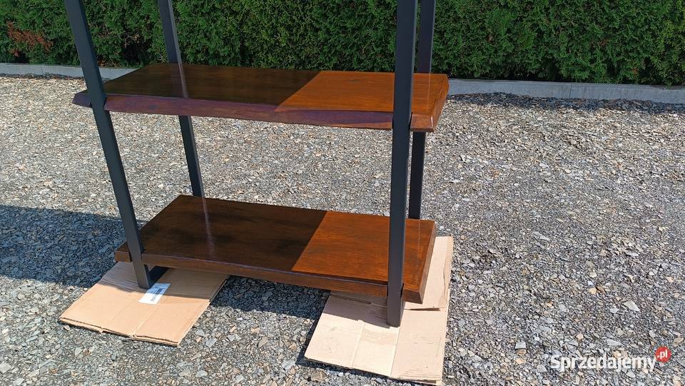 Regał drewniany lite na książki półka loft 100cm Radłów