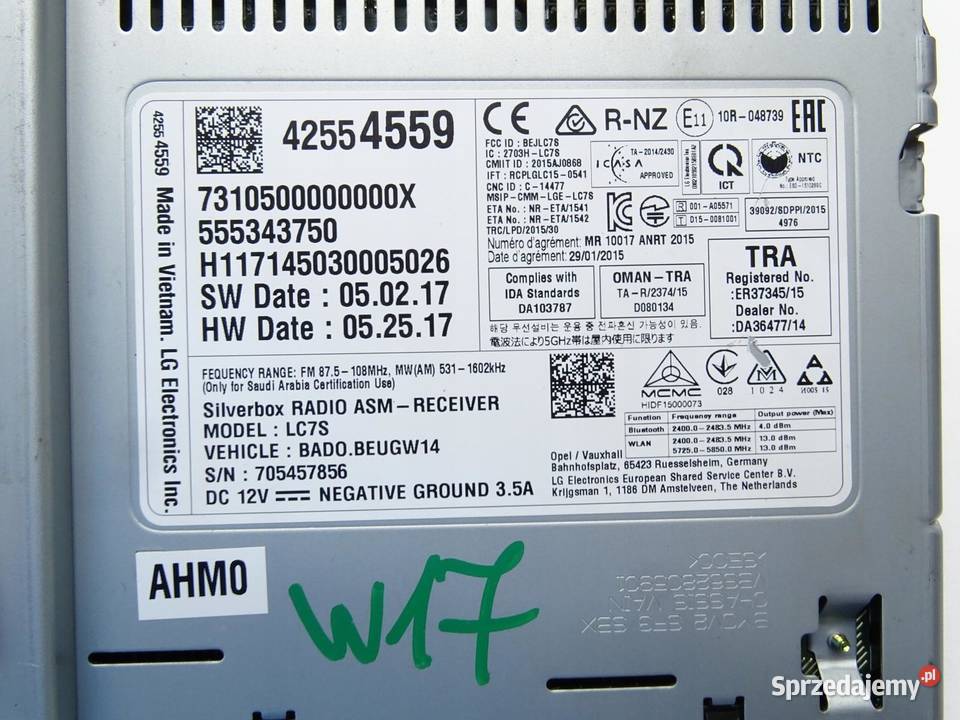 RADIO NAVI NAWIGACJA 42554559 OPEL ASTRA V K osobowe małopolskie