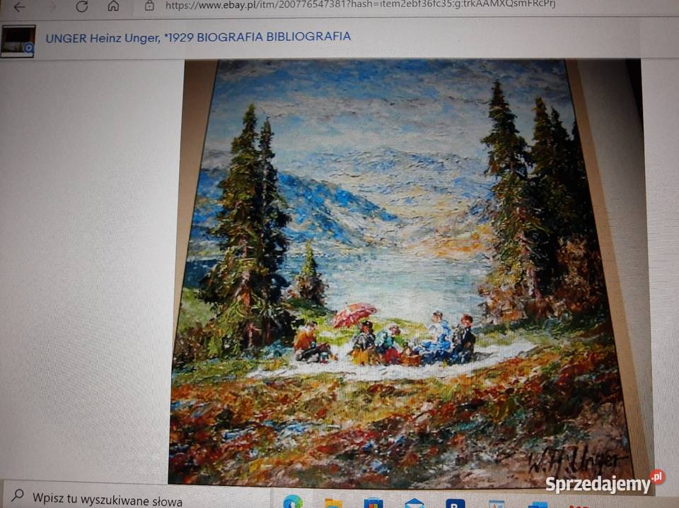 Obraz Heinz Wolfgang Unger 1929 PIKNIK Siemianowice Śląskie