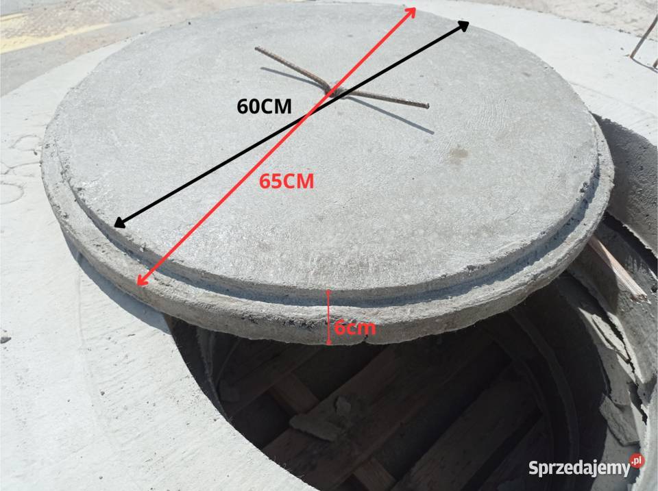 Właz betonowy 60 pokrywa na szambo studnie Pozostałe Parszów