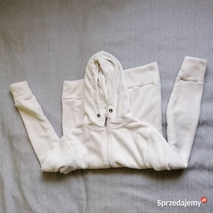 BIAŁA BLUZA Z KAPTUREM HALENS R 3638 Bluzki i koszule Łódź sprzedam