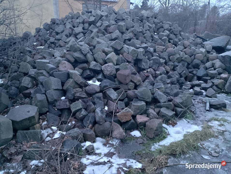 Kamień granitowy kocie łby pomorskie Gdańsk