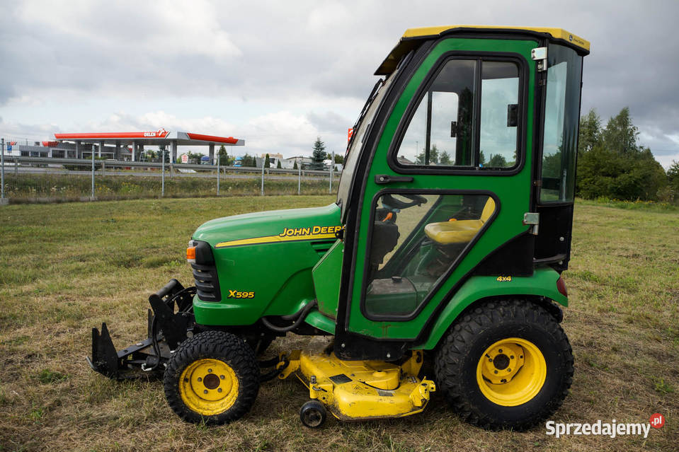 JOHN DEERE X595 CIĄGNIK TRAKTOREK KOMUNALNY VAT nieuszkodzony Ciągniki łódzkie Wały A