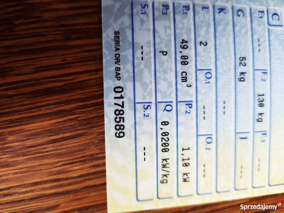 Dokumenty Papiery jawa 50 550 555 Rudyszwałd sprzedam