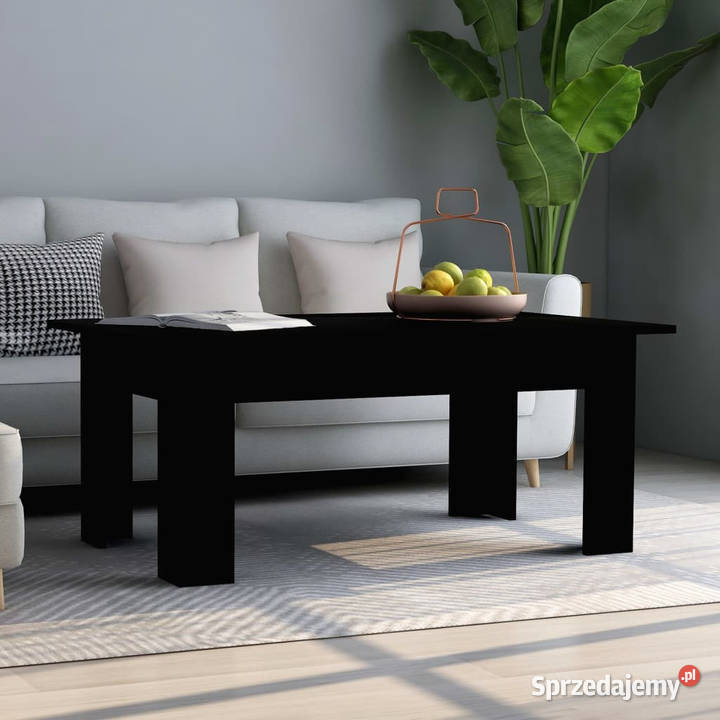 Stolik kawowy czarny 100x60x42 materiał Warszawa sprzedam