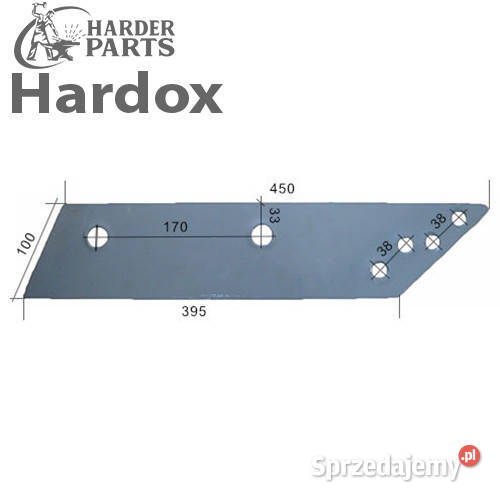 Płoza długa HARDOX 316093P d części do pługa nieuszkodzony Suwałki
