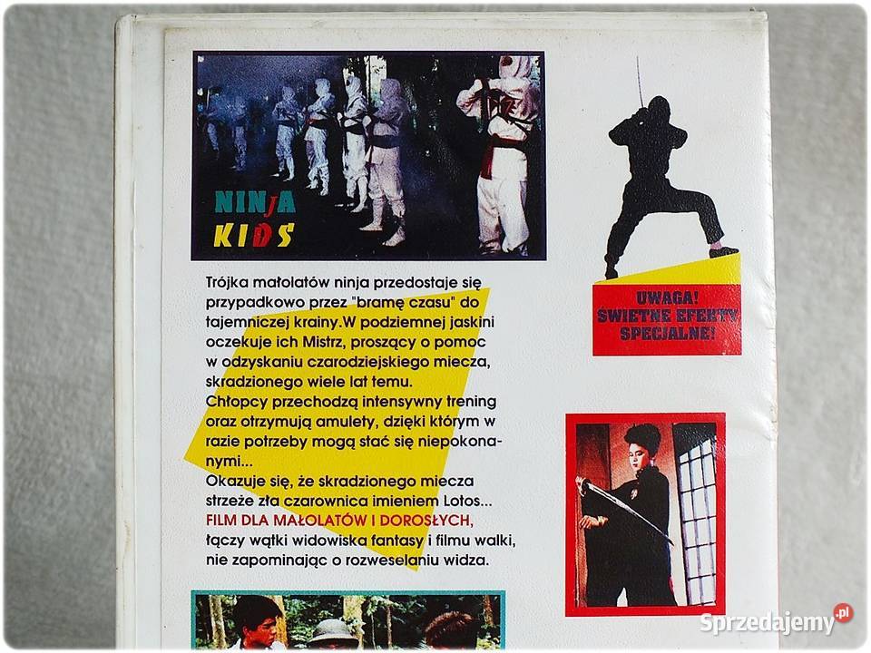 Kaseta VHS Powrót Małolatów Ninja Ninja Kids Filmy lubuskie Żary