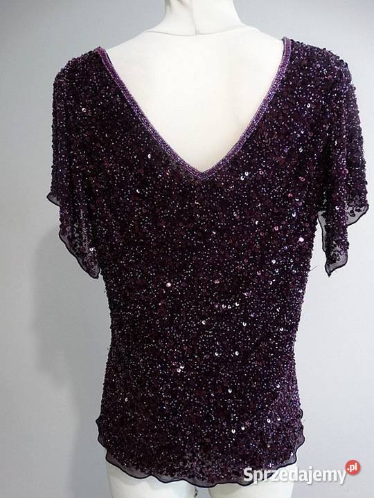 Bluzka Jedwabna 100 Jedwab Balowa Wieczorowa krótki Łomża sprzedam