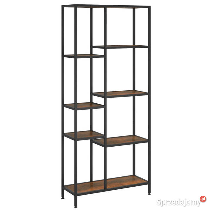 Regał na książki 80x30x180 stal i materiał Warszawa