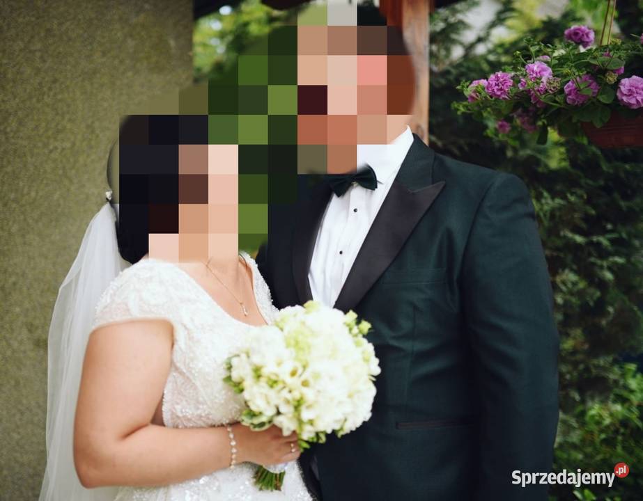 Smoking ślubny garnitur ślubny butelkowa zieleń Rozmiar 60 Rzeszów