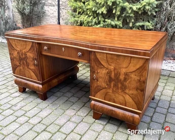 Biurko dwustronne ART DECO lat 20te Renowacji Bronisze