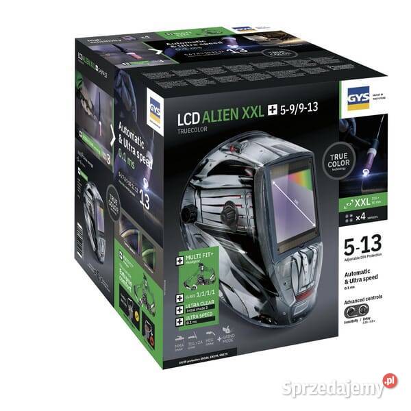 Przyłbica spawalnicza LCD Alien True Colour XXL Kamionna