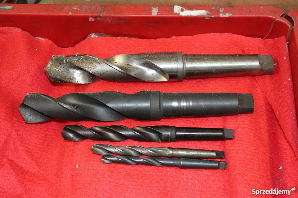 Wiertła z chwytem walcowym na stożek różne śr sprzedam