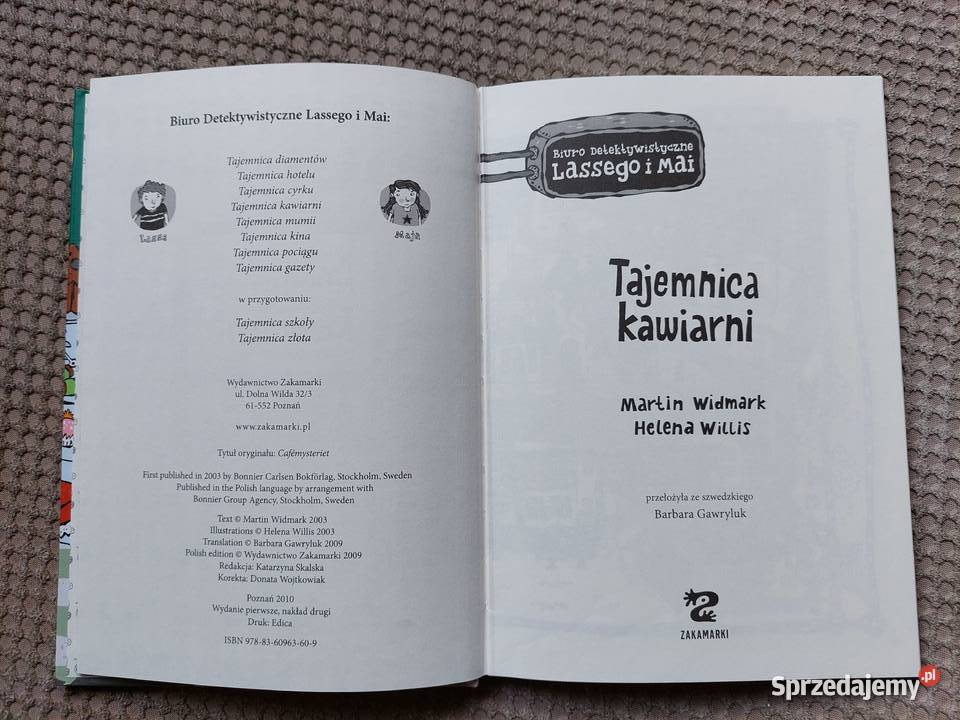 Tajemnica kawiarni Martin Widmark Helena Willis Książki dla dzieci Kraków