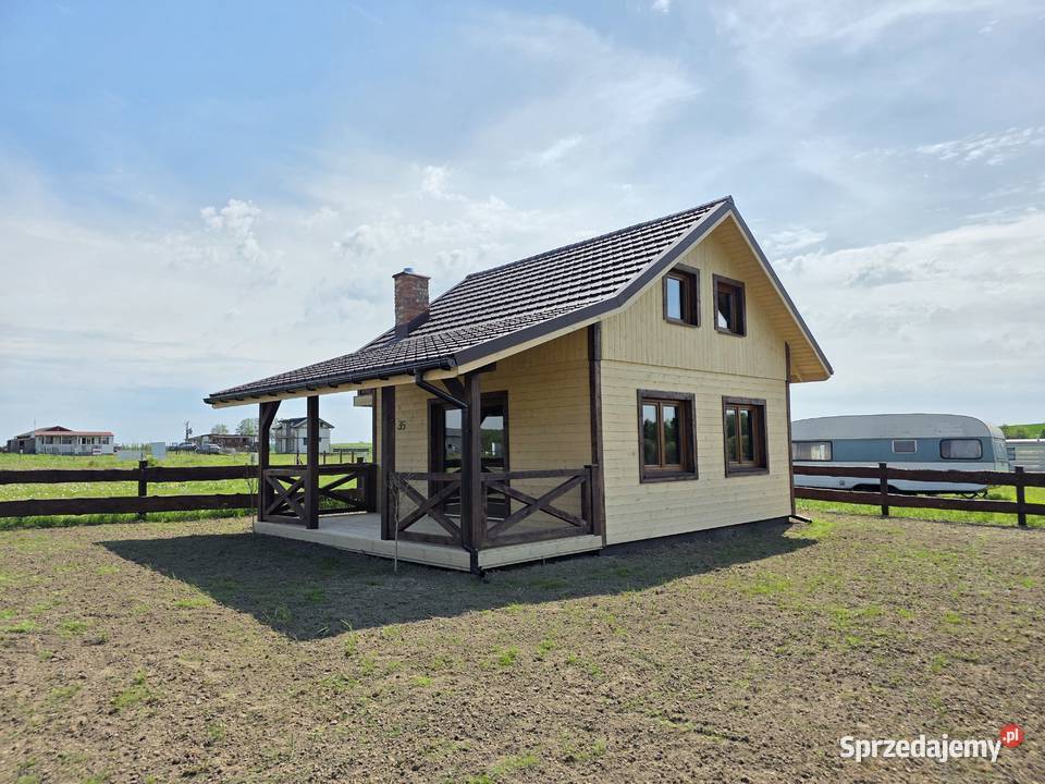 Dom z drewna budowa całoroczny 70 m2