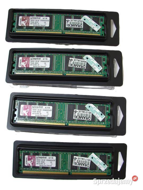 Pamięć RAM Kingston KVR400X64C3A256 komplet 4 łódzkie